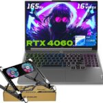 Lenovo Legion 5 Gaming Laptop, 16" WQXGA 2560x1600 165Hz, Intel i7-14650HX, NVIDIA GeForce RTX 4060, 32GB DDR5 RAM, 1TB SSD, AI-Power, Win11 H, Bundle With PCO Notebook Folding Radiator, Laptop Cooler