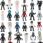 Battle Toilet Action Figures Set - 24Pcs Horror Cartoon Movies Character Action Figure Model for Kids Birthday Party Cake Topper Parties Decoration