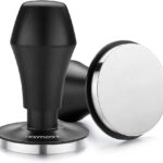Normcore 58.5mm Coffee Tamper V4 - Spring-loaded Tamper with 15lb / 25lb / 30lbs Replacement Springs - Anodized Aluminum Handle and Stand - Stainless Steel Flat Base