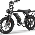 OUXI V8 Electric Bike Adults, Electric Mountain Bike with 750W Motor 48V 15Ah Removable Larger Battery 31MPH 20'' Fat Tire E Bike Shi-Mano 7-Speed Adult Electric Bicycles