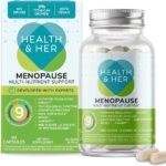 Health & Her Menopause Supplements For Women, Multi-Nutrient, Menopause Support For Women, Menopause Vitamins For Women, Energy, Bones, Muscles, Skin, Hair, Vegan, Gluten-Free, Non GMO (60ct - 1month)