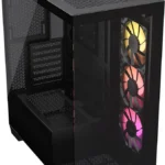 CORSAIR 3500X ARGB Mid-Tower ATX PC Case – Panoramic Tempered Glass – Reverse Connection Motherboard Compatible – 3X CORSAIR RS120 ARGB Fans Included – Black