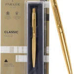 باركر قلم كرة ذهبي كلاسيكي | لون الحبر - ازرق | هدية للموظفين | قلم رائد لرواد الاعمال