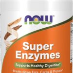 NOW Foods Supplements, Super Enzymes, Formulated with Bromelain, Ox Bile, Pancreatin and Papain,180 Capsules
