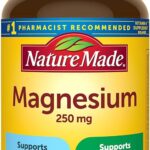 Nature Made Magnesium 250 mg, Magnesium Supplement for Muscle, Heart, Bone and Nerve Support, 90 Softgels, 90 Day Supply