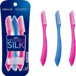 Schick Hydro Silk Touch-Up Dermaplaning Tool with Precision Cover, 3ct | Dermaplane Razor, Face Razors for Women, Eyebrow Razor, Facial Razor, Dermaplaning Razor, Womens Face Razor Peach Fuzz Remover