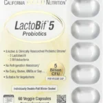 California Gold Nutrition LactoBif® 5 Probiotics, 5 Billion CFU, 60 Veggie Capsules
