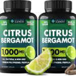 (2 PACK) Citrus Bergamot Extract 1000mg - Citrus Bergamot Supplement for Circulatory Health, Immunity, and Graceful Aging - 2x the potency of Citrus Bergamot 500mg - 240 Vegan Citrus Bergamot Capsules