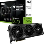 ASUS TUF Gaming GeForce RTX ™ 5070 12GB GDDR7 OC Edition Gaming Graphics Card (PCIe® 5.0, HDMI®/DP 2.1, 3.125-slot, Military-Grade Components, Protective PCB Coating, axial-tech Fans)