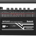 Riptunes Cassette Boombox, Retro Blueooth Boombox, Cassette Player and Recorder, AM/FM/SW-1-SW2 Radio-4-Band Radio, USB, SD, and Aux in, Black