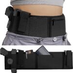 Belly Band Holster for Concealed Carry, KUMGIM Belly Gun Holsters for Men Women 380 9MM, Waist Band Holster Conceal Carrier Belt Airsoft Holster Fits Glock 19 17 42 43, Smith Wesson, Taurus, Ruger