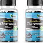 America Medic & Science Charconut 260mg (200 Capsules) | Activated Charcoal Supplement for Men & Women | Made with Coconut Husk | Promotes Better Stomach and Digestive Health | Gas & Bloating Relief