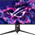 اسس شاشة العاب روج سويفت OLED PG32UCDM - 31.5 انش 4K QD-OLED، 240 هرتز، 0.03 مللي ثانية (جي تي جي)، متوافقة مع جي سينك، مشتت حراري مخصص، غشاء جرافين، سطوع موحد، 99% DCI-P3، ترو 10 بت، 90 واط نوع C