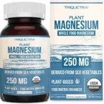 Organic Magnesium | Whole Food Magnesium - Plant-Based, Organic Sea Vegetable Complex - 250 mg Magnesium Per Serving | Water Extracted | Gentle on Stomach | Energy, Sleep, Muscle, Heart - 60 Capsules