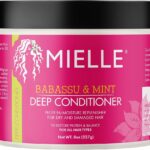 Mielle Organics Babassu & Mint Deep Conditioner with Protein, Moisturizing & Conditioning Deep Treatment, Hydrating Repair for Dry, Damaged, & Frizzy Hair, 8-Ounces