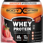 Body Fortress Super Advanced Whey Protein Powder, Strawberry, Immune Support (1), Vitamins C & D Plus Zinc, 1.78 lbs