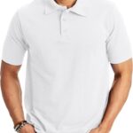 Hanes Men’s X-Temp Short Sleeve Polo Shirt, Midweight Men's Shirt