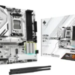 ASRock AMD B850M Steel Legend WiFi 7 Socket AM5 B850 Ryzen DDR5 8000+ (OC) MHz 256GB Micro ATX Motherboard M.2 SATA3 6.0 Gb/s PCIe 5.0 BIOS Flashback