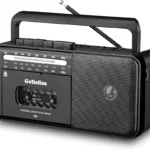 Gelielim Cassette Tape Player Bluetooth Boombox, Cassette Player AM/FM/SW Radio Stereo, Tape Player/Recorder with 8W Speaker and Earphone Jack, USB/TF Card Player, AC Powered or Battery Operated