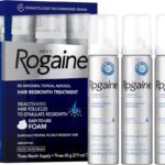 Men's Rogaine 5% Minoxidil Foam for Hair Regrowth, Topical Hair Loss Treatment for Men to Regrow Fuller, Thicker Hair, Unscented Minoxidil Topical Aerosol, 3-Month Supply, 3 x 2.11 oz
