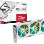 ASRock AMD Radeon RX 7600 Steel Legend 8GB OC GDDR6 128-bit 0dB Silent Cooling Graphics Card DisplayPort 7680 x 4320 HDMI 18 Gbps 3 Fans PCI Express 4