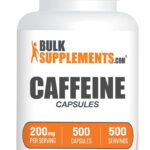 BulkSupplements Caffeine Capsules - Gluten Free, 200mg per Serving (500 Capsules - 500 Servings)