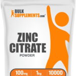 BulkSupplements Zinc Citrate Powder - Gluten Free, 100mg per Serving - 1 Kilogram (2.2 lbs) - 10000 Servings