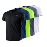 Summer Men Casual t-Shirt Short Sleeve White Tee Shirts Soild o-Neck Tops t Shirt Quick Dry Gym Running t-Shirts Male clothes