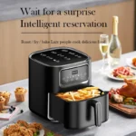 8L Fully Automatic Intelligent Home Oven Air Fryer-Portable Hot Air Convection with Touch Electric Auto Power for Household Use