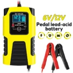 Smart Battery Charger 6V 12V 2A Automatic Pulse Repair Charger for Car Motorcycle Truck AGM Lead-Acid Battery LCD Display
