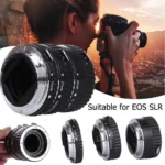 Canon EF EF-S Macro Lens Extension Tube Set with Auto Focus and Magnification for Photographic Versatility