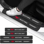 4PCS Carbon fiber threshold sticker for cars Pedal protection stickers For Ford Mustang Universal Big Size Mustang Shelby GT