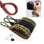 حزام الكاميرا حزام معصم الكاميرا قبضة اليد Paracord مضفر معصمه ل بنتاكس لباناسونيك DSLR كاميرا كانون الملحقات