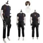Man Biohazard Resident 4 Remake Leon S Kennedy Evil Cosplay Costume Jacket Coat Tops Pants Fantasia Outfits Halloween Party Suit
