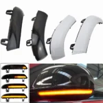 أسود لشركة فولكس فاجن جولف 5 GTI V MK5 جيتا باسات B5.5 B6 شاران رائع EOS ديناميكي LED بدوره مصباح إشارة الجانب الجناح مرآة المؤشر