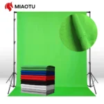 MIAOTU خلفيات للتصوير الفوتوغرافي أخضر/أبيض/أسود/رمادي الشاشة القطن الأخضر كروماكي صور خلفية القماش تبادل لاطلاق النار الدعائم