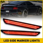 AUXITO 2Pcs Car Rear Red Sidemarker Lamps for Ford Mustang 2015 2016 2017 2018 2019 2020 2021 2022 LED Fender Side Marker Lights