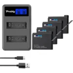 بطارية AHDBT-401 لبطارية Gopro Hero 4 AHDBT401 AHDBT 401 + شاحن USB بمنفذين LED لكاميرا GoPro Hero4 HERO4