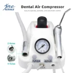 Dental Portable Turbine Unit Work With Air Compressor 3 Way Syringe 2/4 Holes Teeth Whitening Equipment Plastic Shell Dentistry