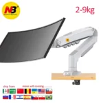 جديد NB F80 2-9 كجم شعبية 17 "30" شاشة مراقبة حامل سطح المكتب قوس الكمبيوتر الغاز الربيع الذراع الطويلة المشبك جروميت ثقب 360 تدوير