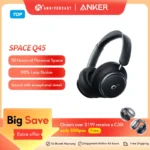 سماعات soundcore Anker Space Q45 التكيفية المانعة للضوضاء طويلة جدًا 50H وقت اللعب التحكم في التطبيقات صوت عالي الدقة بلوتوث 5.3