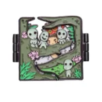 بروش مينا على شكل حيوان كرتوني ، ذئب أبيض ، قناع شبح ، زهرة في سن المراهقة ، شارة قلاب ، دبابيس طية صدر أنمي بانك ، هدايا مجوهرات للأصدقاء ، لطيف