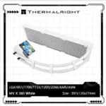 مشعاع تبريد المياه للهيكل Thermalright MJOLNIR VISION X 360، بدون مروحة/شاشة LCD مغناطيسية 3.5 بوصة/دعم LGA1851/1700/AM5