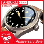 Light 39mm Titanium Case Sapphire Glass 20ATM Diving NH35A PT5000 Auto Pilot Business Men's Watch Leather 55.9g Vintage Luminous