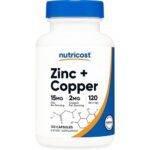 Nutricost Zinc + Copper Capsules (120 Servings)(15MG Zinc + 2MG Copper Per Serving) - Non GMO, Vegetarian