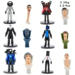 12pc/Set Skibidi Toilet Action Figure Toy Titan Speakerman Model Doll Cake Decor