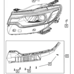 Genuine Mopar Headlamp Right 68441586AG