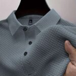 Manfinity Homme قميص بولو كاجوال وللاستعمال اليومي بأكمام قصيرة وألوان سادة للرجال، مناسب للجولف في الصيف