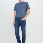 Skinny Fit Çok Dar Kesim Normal Bel Çok Dar Paça Erkek Malone Mavi Esnek Jean Denim Kot Pantolon