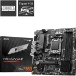 MSI PRO B650M-P ProSeries Motherboard (AMD Ryzen 9000/8000/7000 Series Processors, AM5, DDR5, PCIe 4.0, M.2, SATA 6Gb/s, USB 3.2 Gen 2, HDMI/DP, 2.5Gbps LAN, mATX)